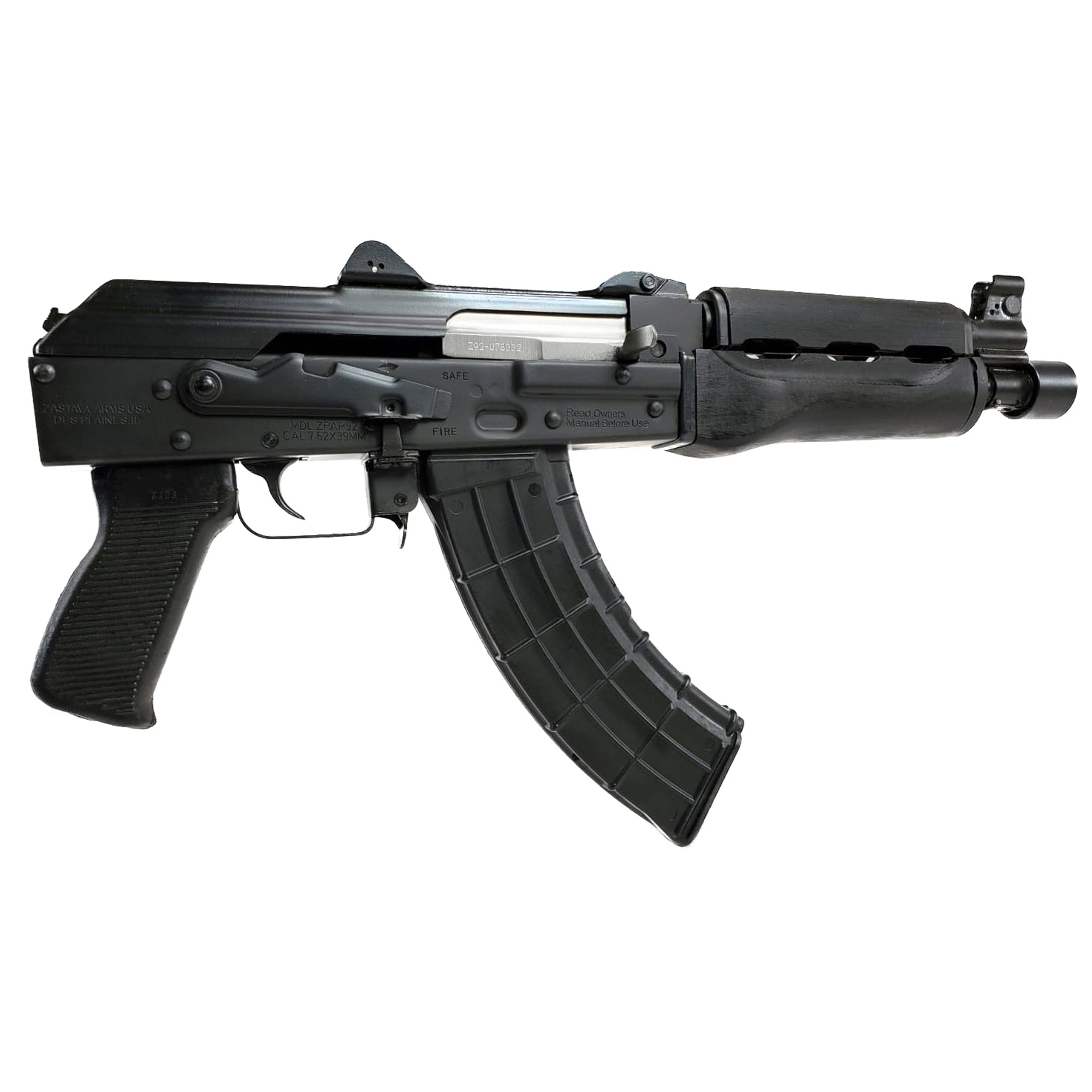 Zastava ZPAP92 AK 10″ 7.62×39 30rd – Black